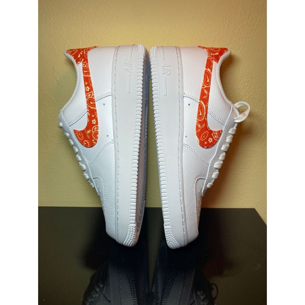 NEW Nike Air Force 1 Low Orange Paisley Shoes DJ9942-102 Size 11 Womens / 9.5 Me - Picture 5 of 8